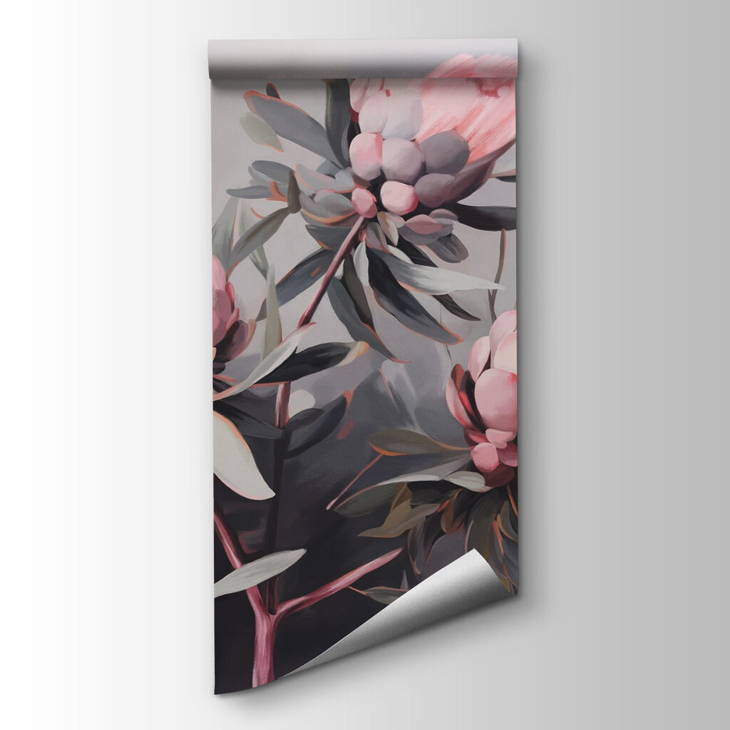 Painting of pink flowers