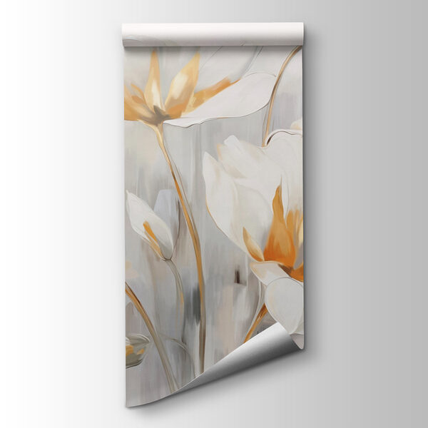 Painting of white flowers Painting of white flowers