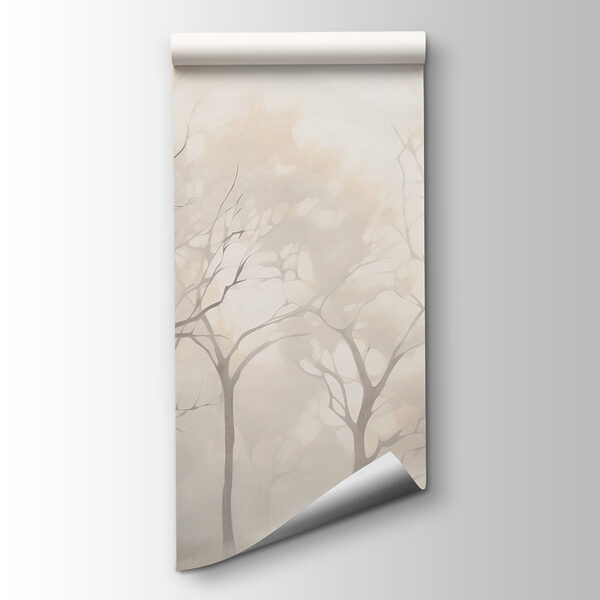 Group of trees in fog Group of trees in fog