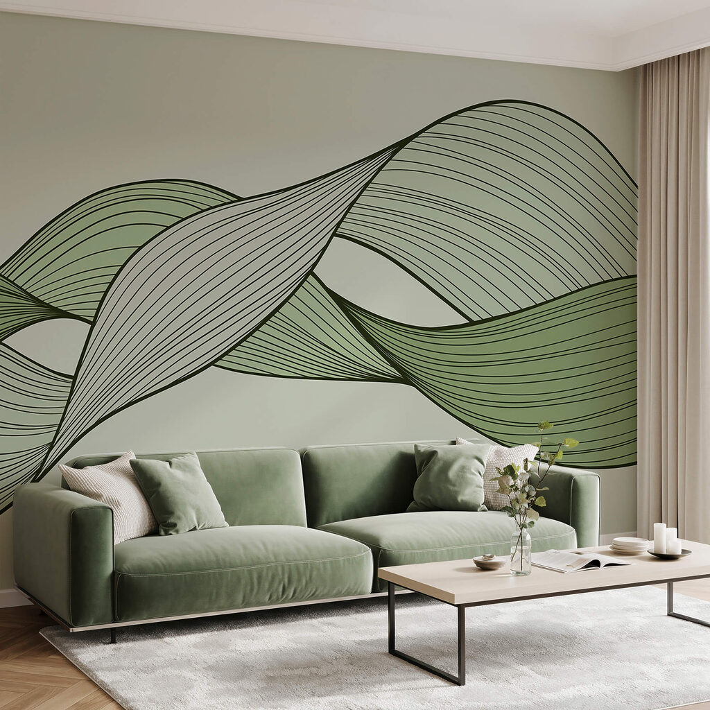 Zöld és fekete hullámvonalak