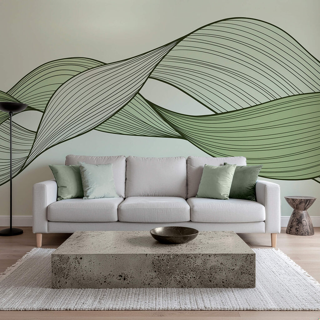 Zöld és fekete hullámvonalak