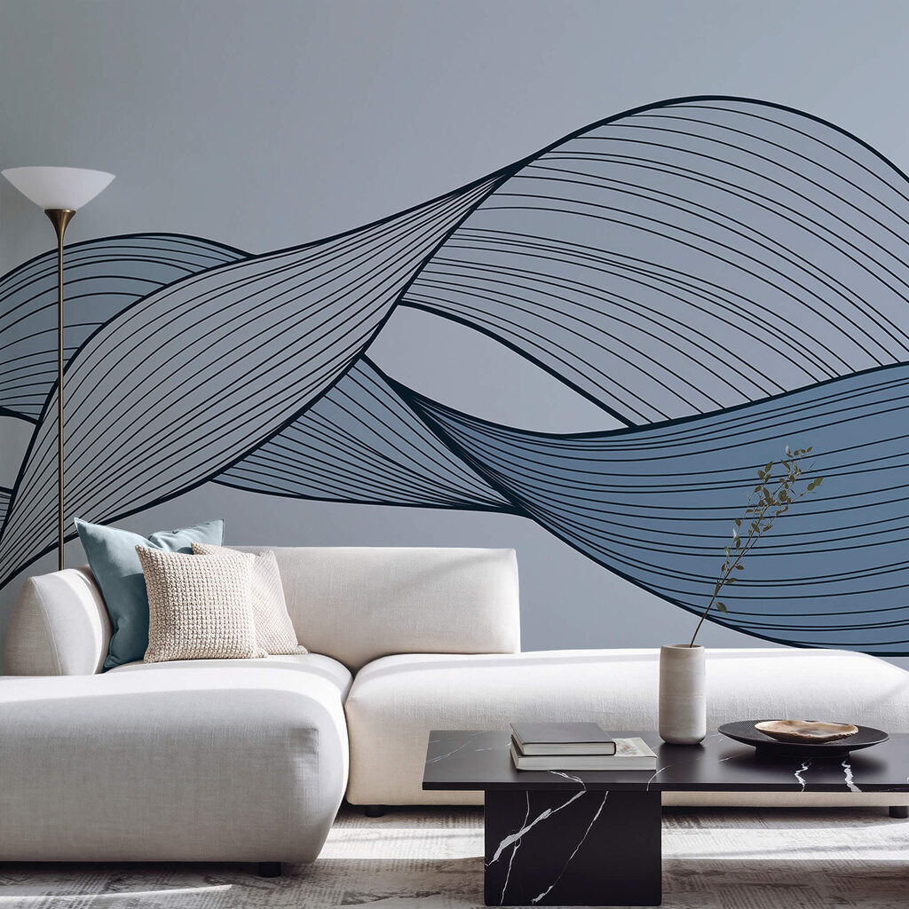 Kék és fekete hullámvonalak Kék és fekete hullámvonalak