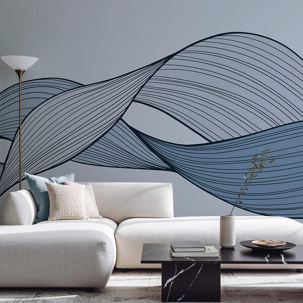 Kék és fekete hullámvonalak Kék és fekete hullámvonalak