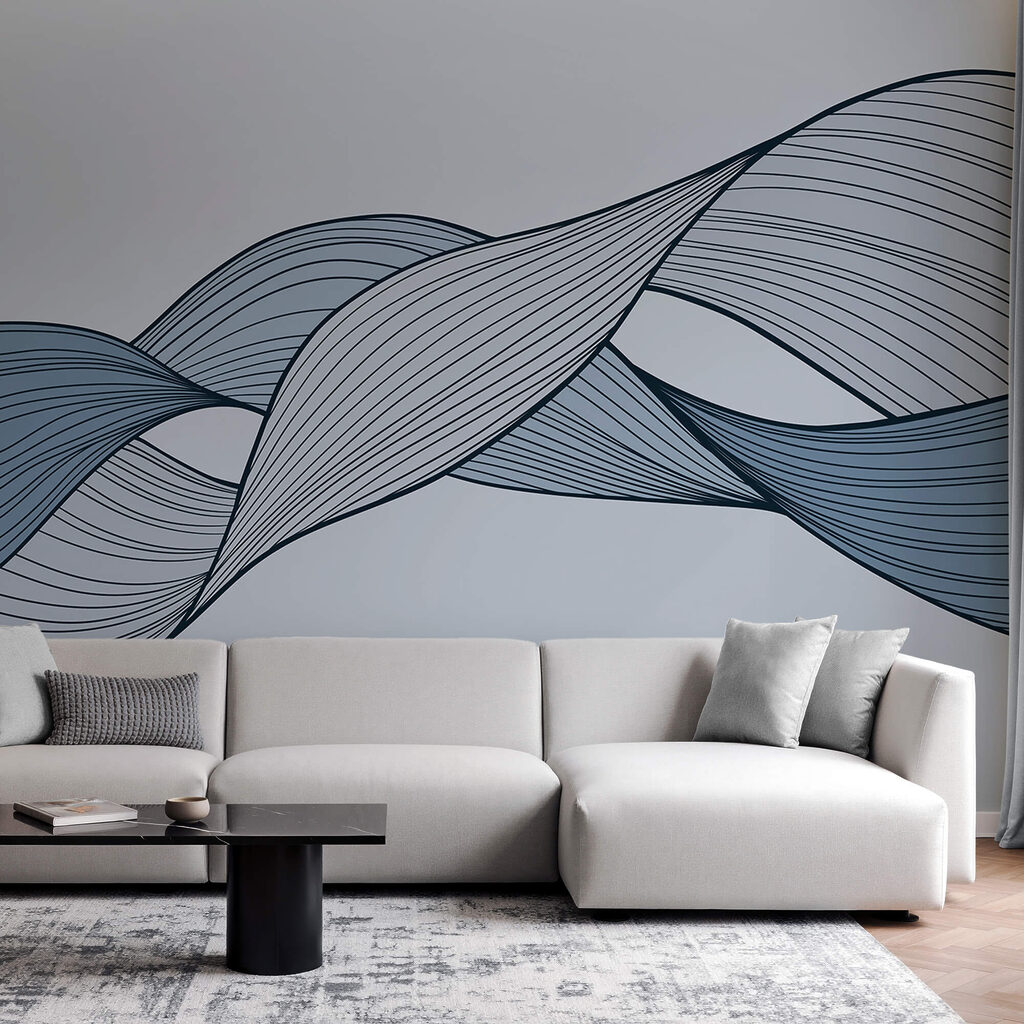 Kék és fekete hullámvonalak Kék és fekete hullámvonalak