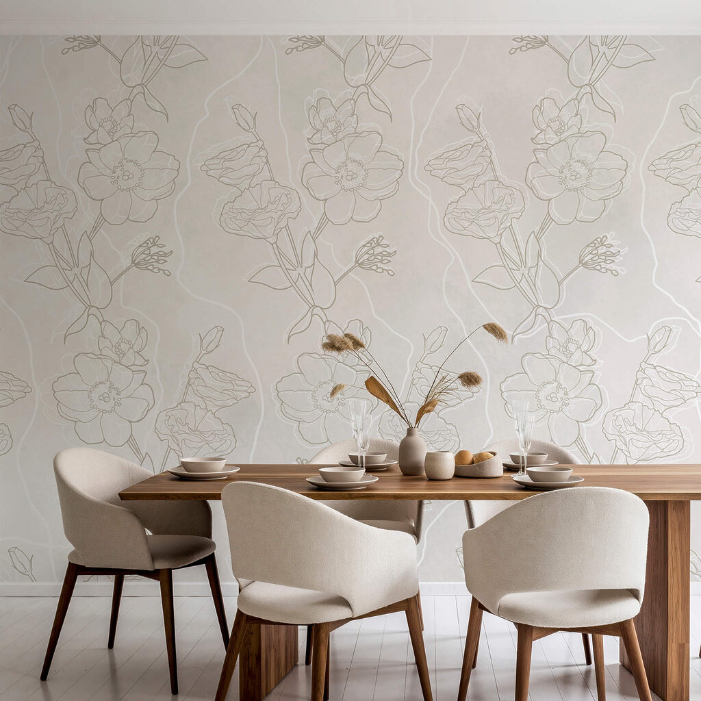 Fehér és barna virágmintás Fehér és barna virágmintás