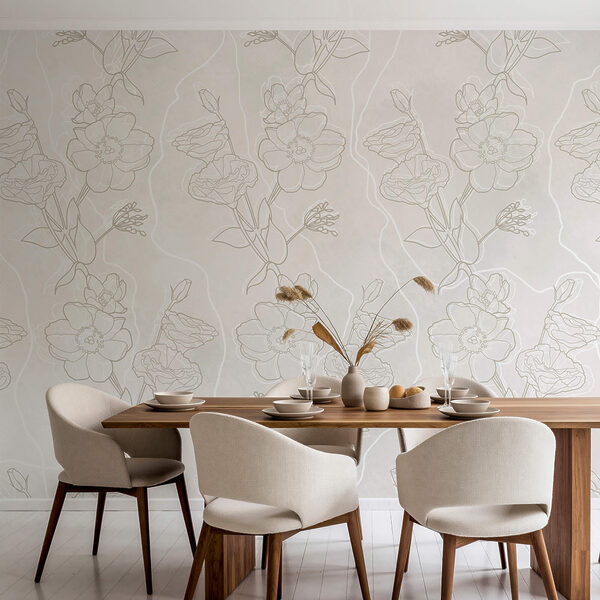 Fehér és barna virágmintás Fehér és barna virágmintás