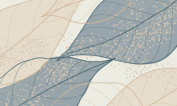 Soft hues of leaf patterns intertwine Soft hues of leaf patterns intertwine