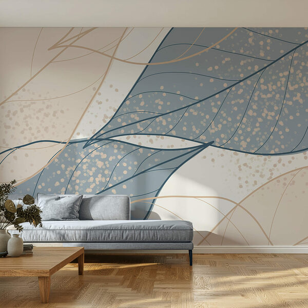 Fotótapéta Fotótapéta A levélminták lágy árnyalatai összefonódnak (Cikkszám: t00392)