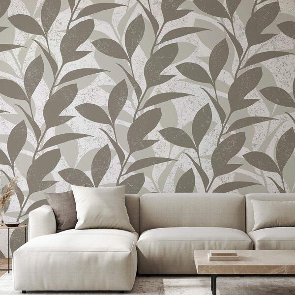 Levélmintázat fehér háttérrel