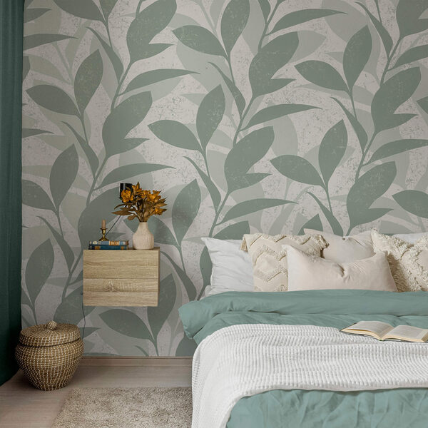 Levélmintázat fehér háttérrel