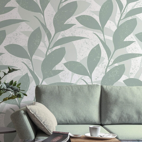 Levélmintázat fehér háttérrel