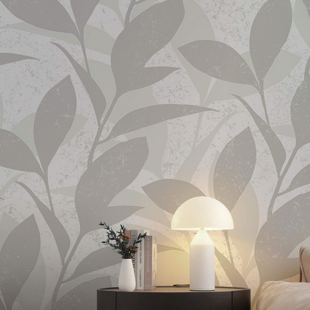 Levélmintázat fehér háttérrel