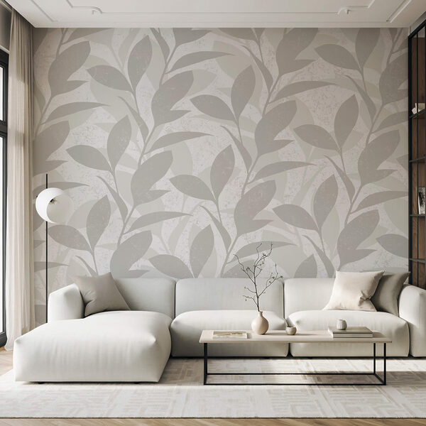 Levélmintázat fehér háttérrel