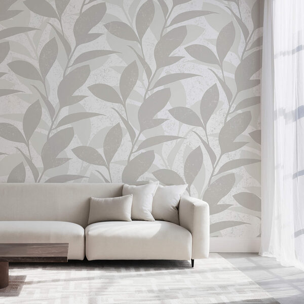 Levélmintázat fehér háttérrel