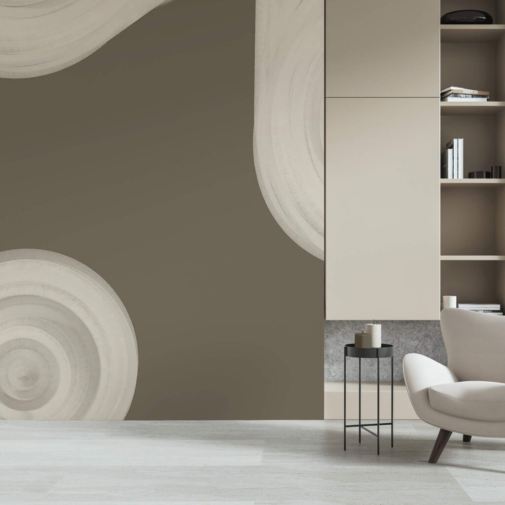 Fehér, kavargó tárgy barna háttér előtt Fehér, kavargó tárgy barna háttér előtt