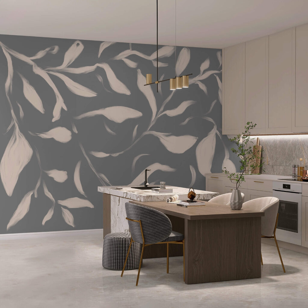 Finom levelek puha háttér előtt