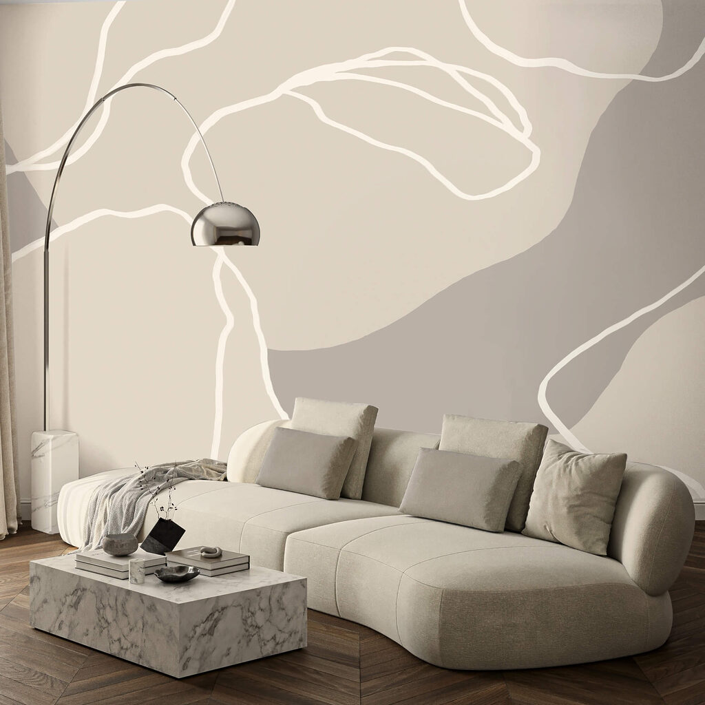 Fehér vonalak bézs háttérrel