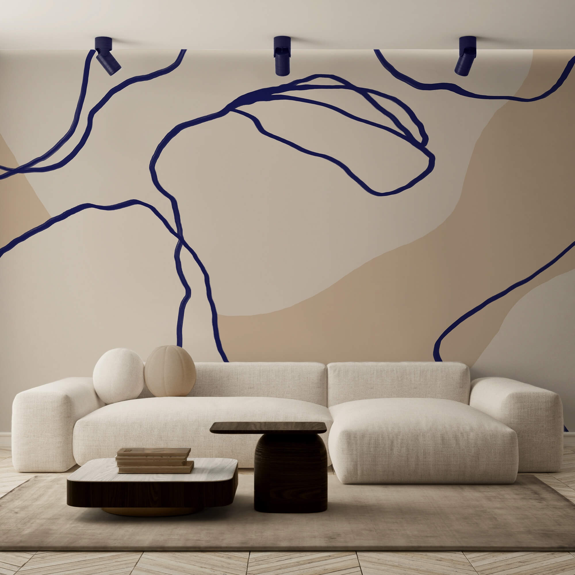 Puha háttérrel áramló vonalak