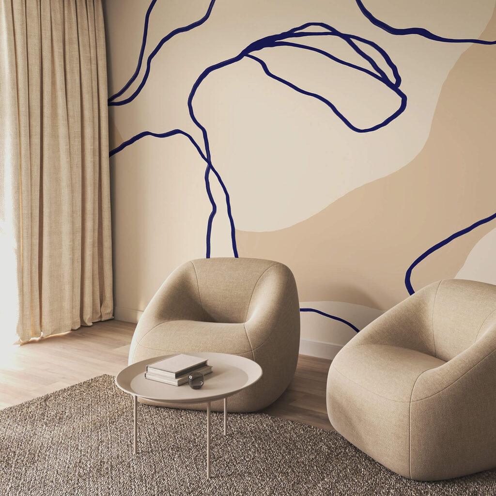 Puha háttérrel áramló vonalak