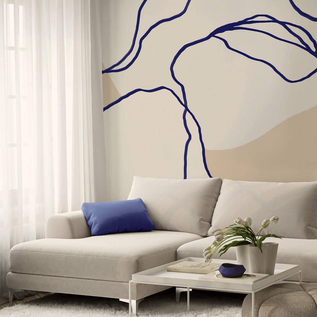 Puha háttérrel áramló vonalak