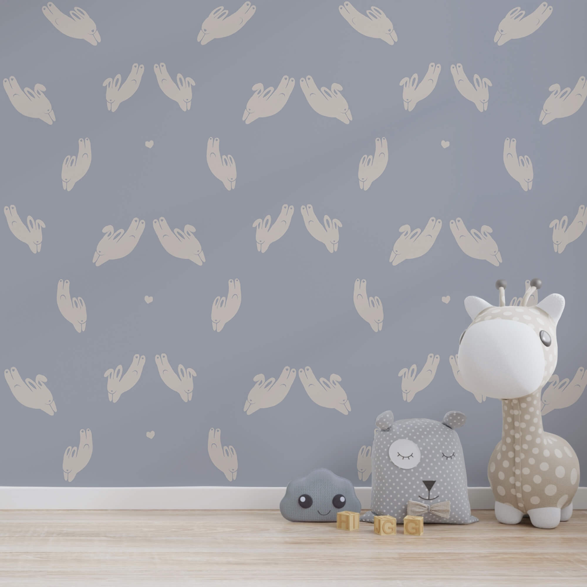 Kézminták kék háttér előtt