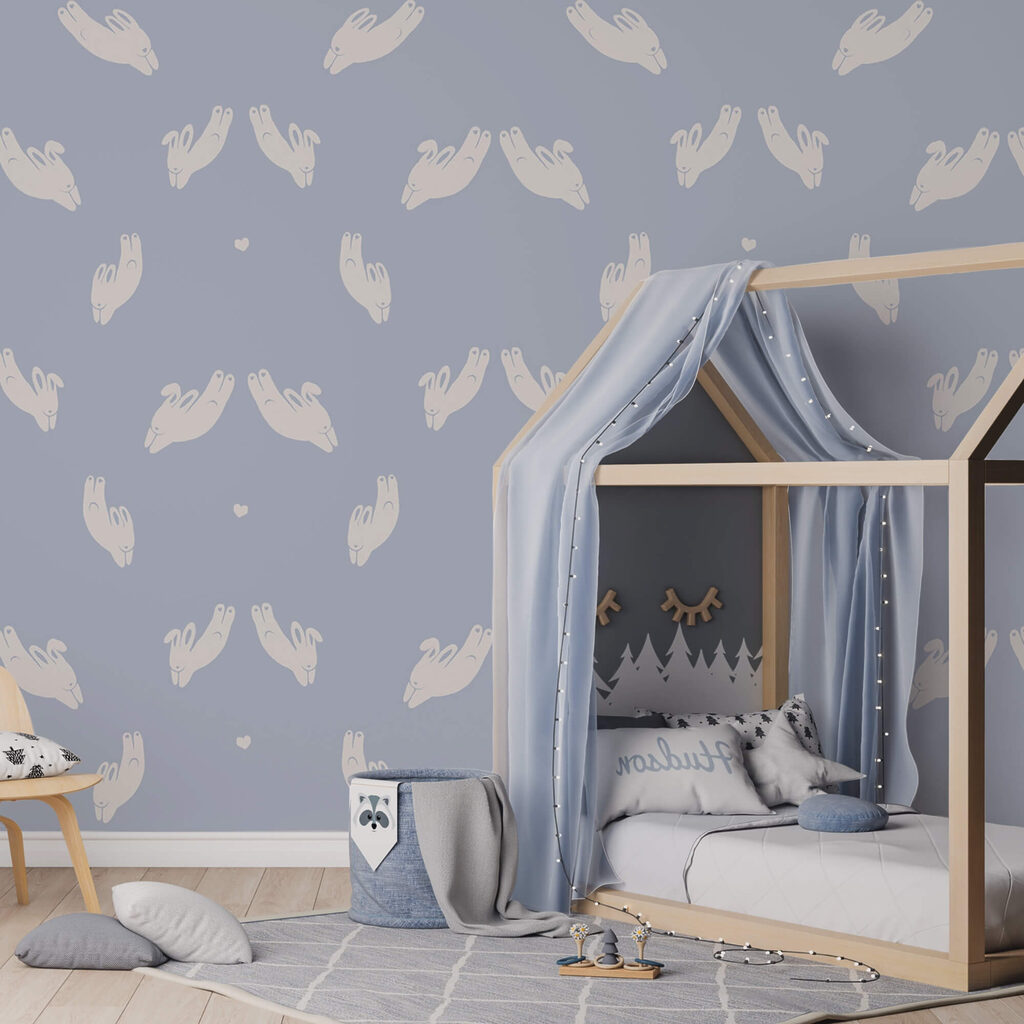 Kézminták kék háttér előtt