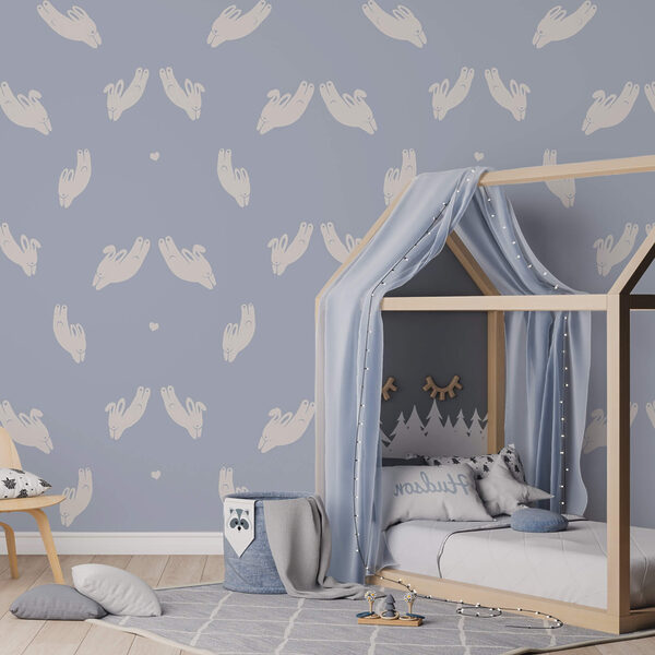 Kézminták kék háttér előtt