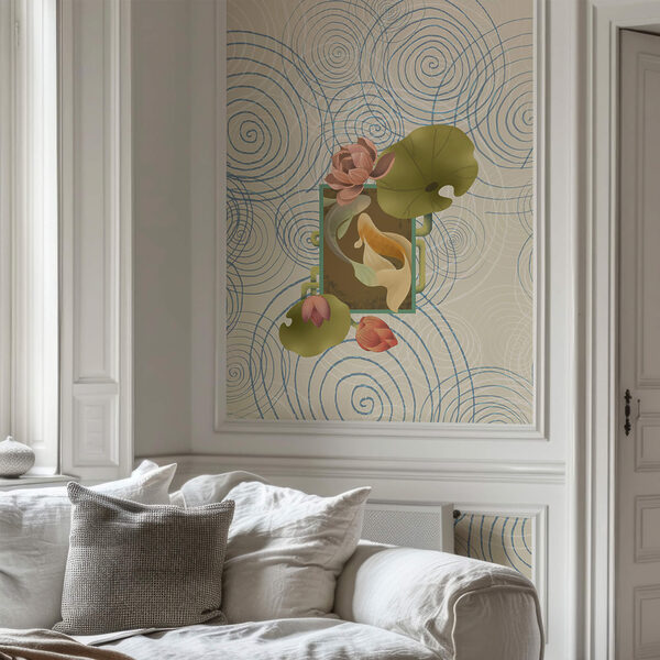 Spirálok és virágok mintája