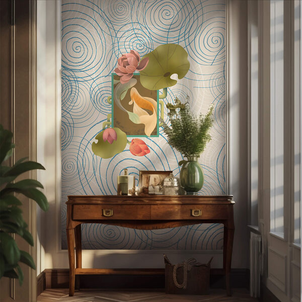 Spirálok és virágok mintája