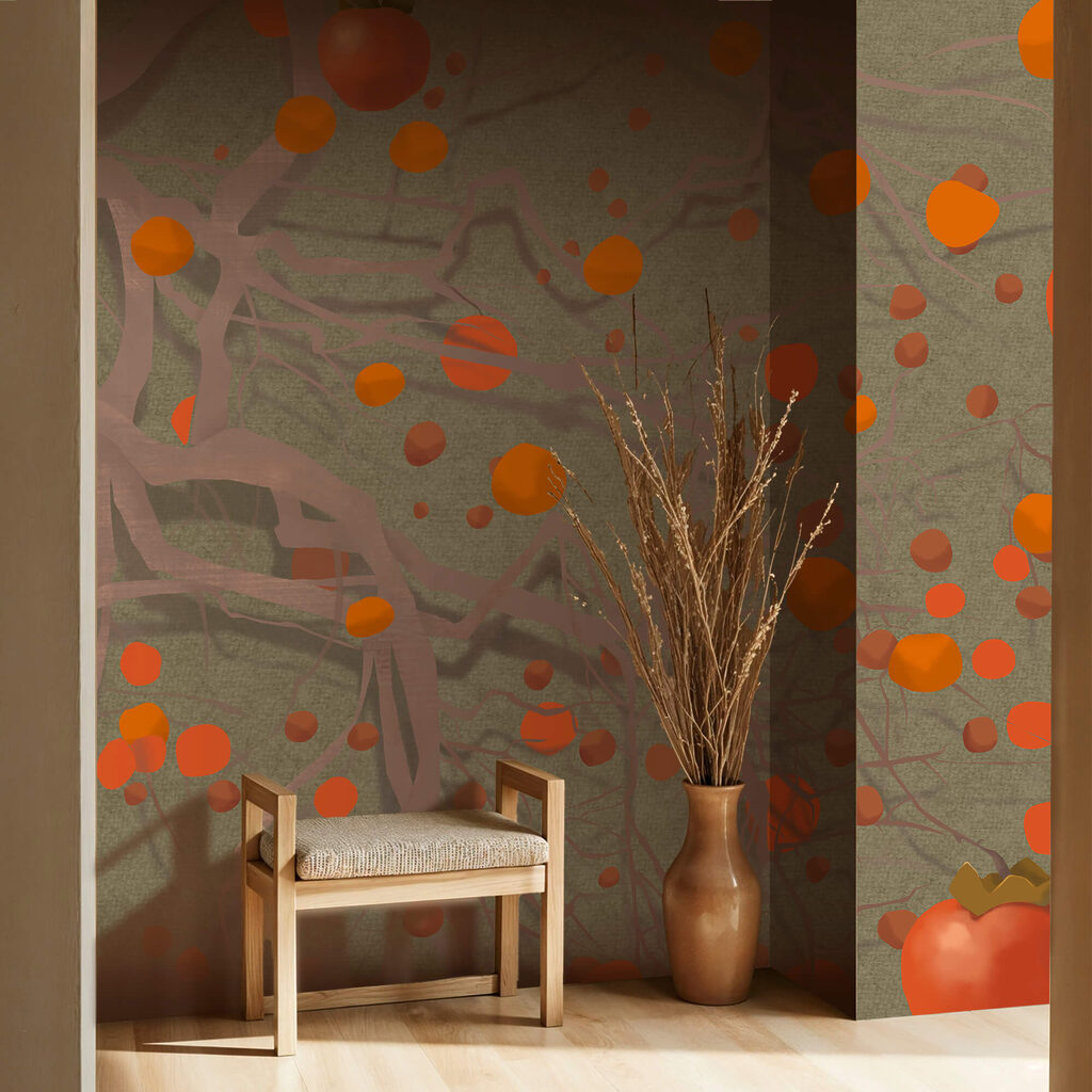 Narancssárga gyümölcsökkel teli fa