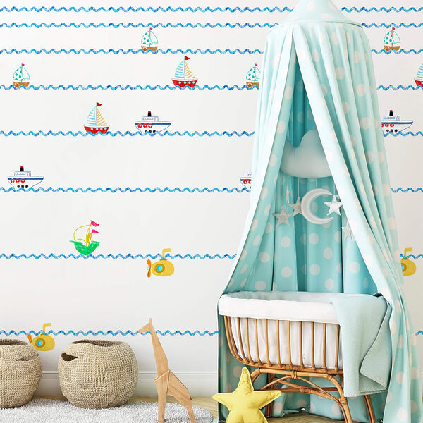 Fotótapéta Fotótapéta Hajók és tengeralattjárók mintázata (Cikkszám: t00531)