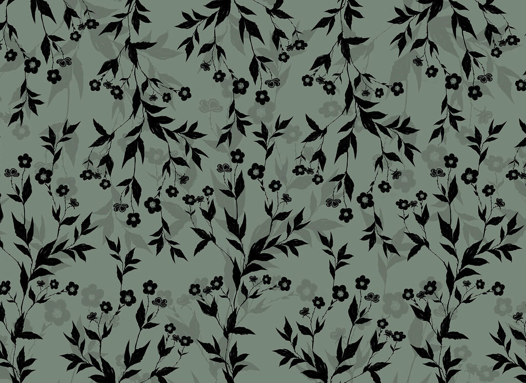 Black and white floral pattern Black and white floral pattern