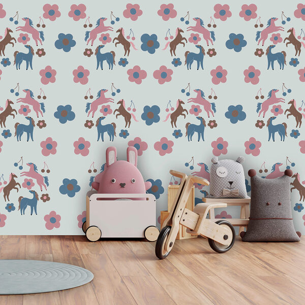 Ló és virág mintázat