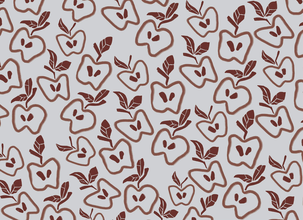 Pattern of apples and leaves Pattern of apples and leaves