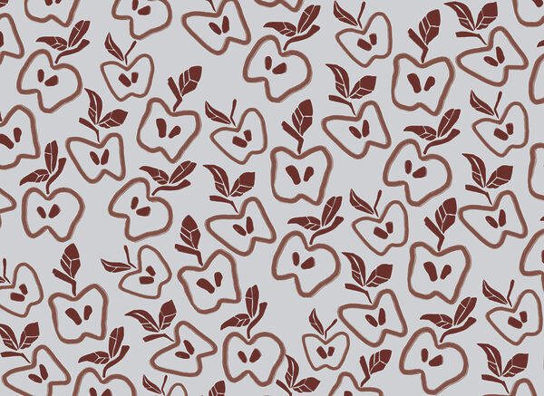 Pattern of apples and leaves Pattern of apples and leaves