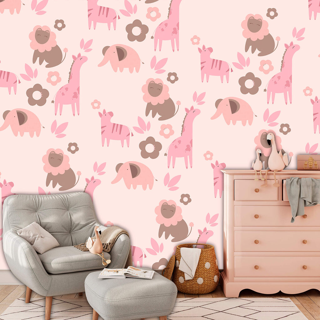 Állatok és virágok mintája