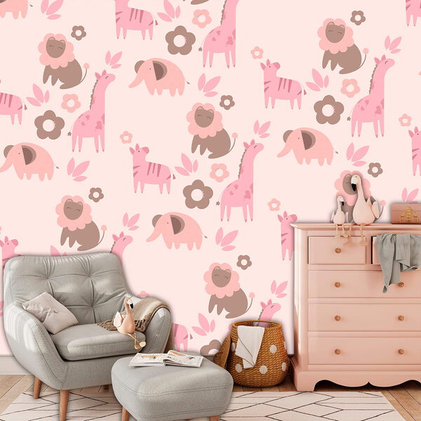 Állatok és virágok mintája