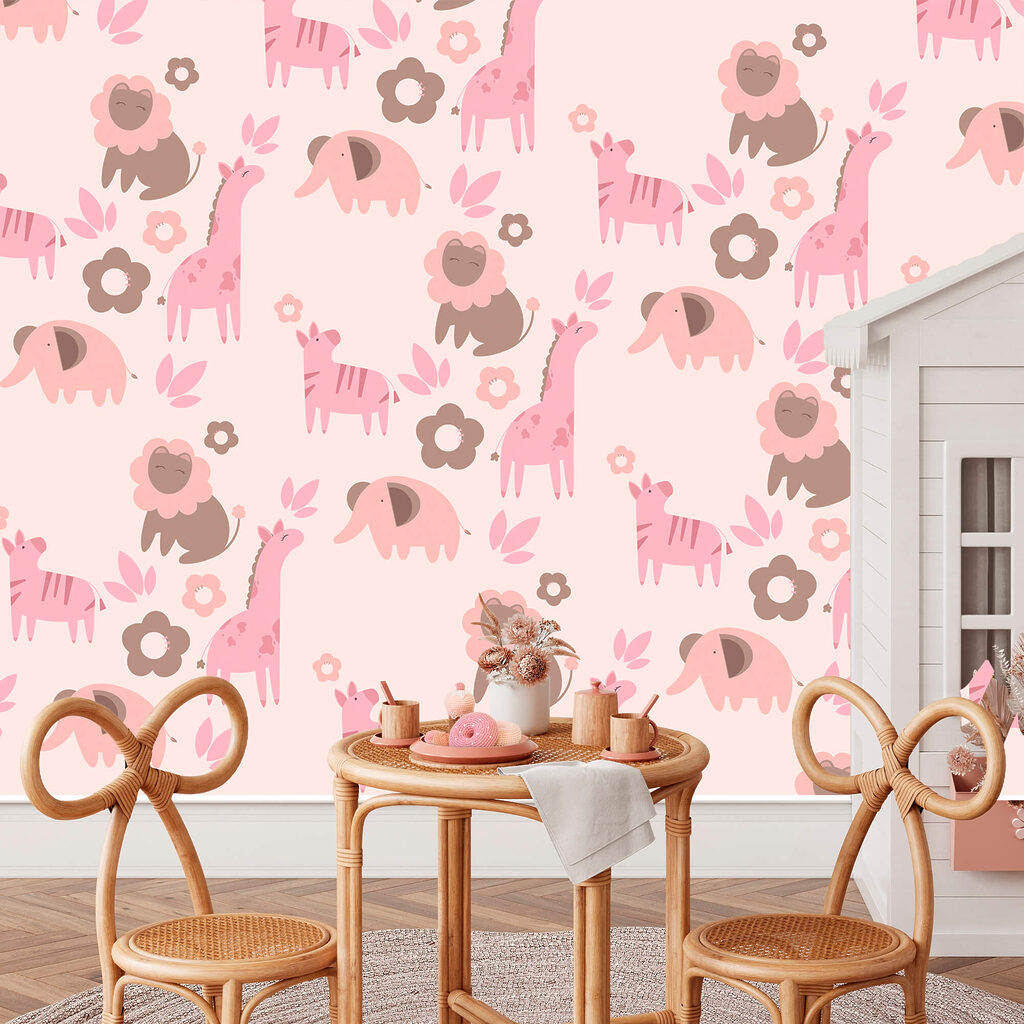 Állatok és virágok mintája