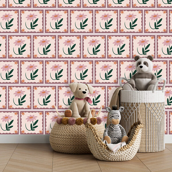 Virágok és levelek mintája