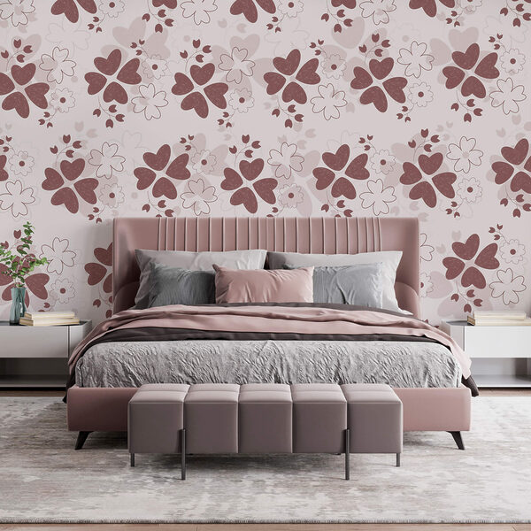 Virágok és levelek mintája