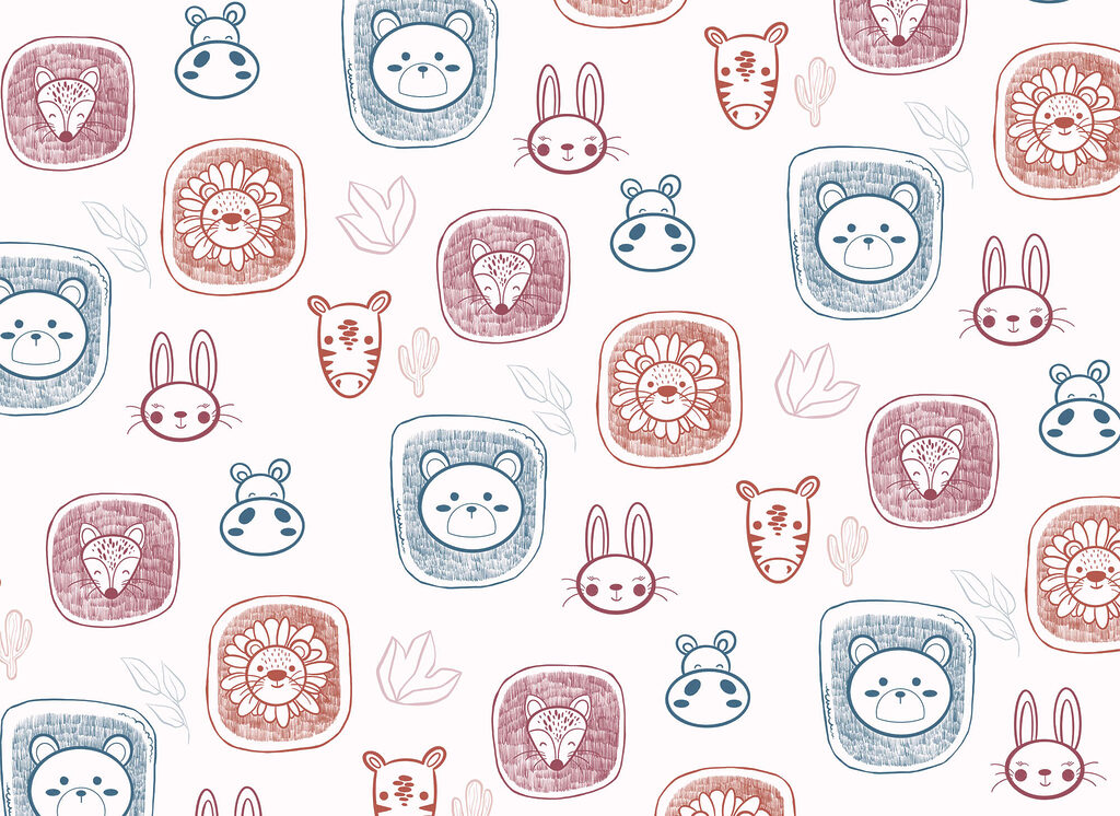 Pattern of animals on a white background Pattern of animals on a white background