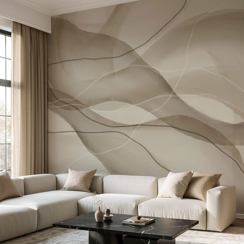 Nyugodt hullámok lágy földszínekben