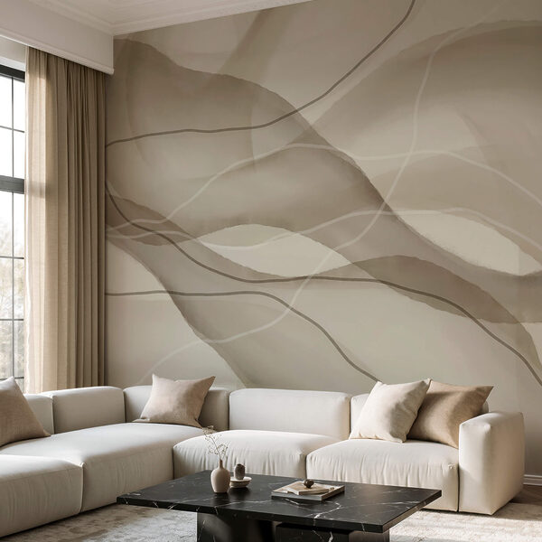 Nyugodt hullámok lágy földszínekben