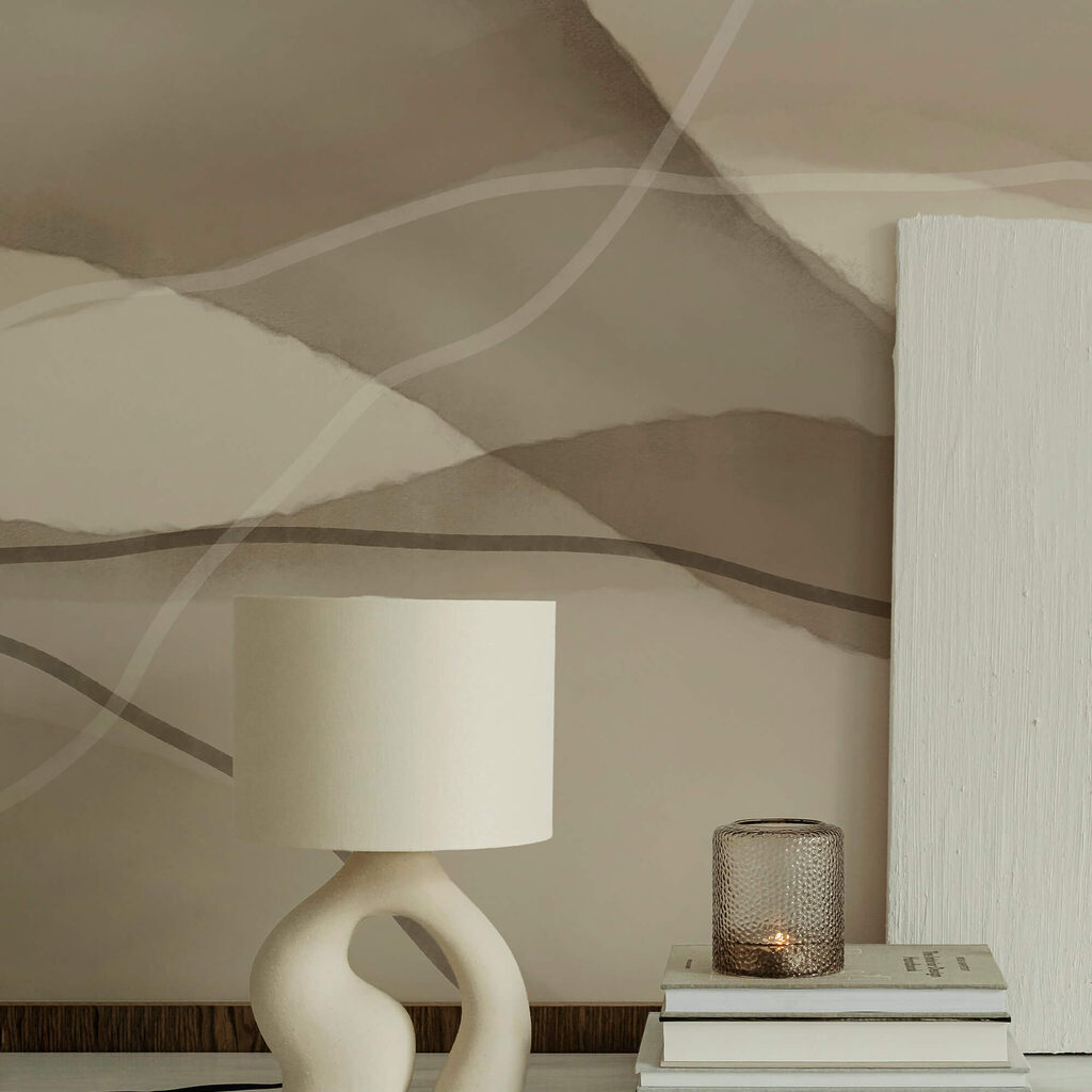 Nyugodt hullámok lágy földszínekben