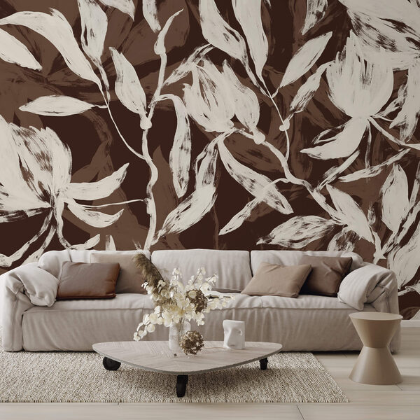 Lágy monokróm tónusokban áramló levelek