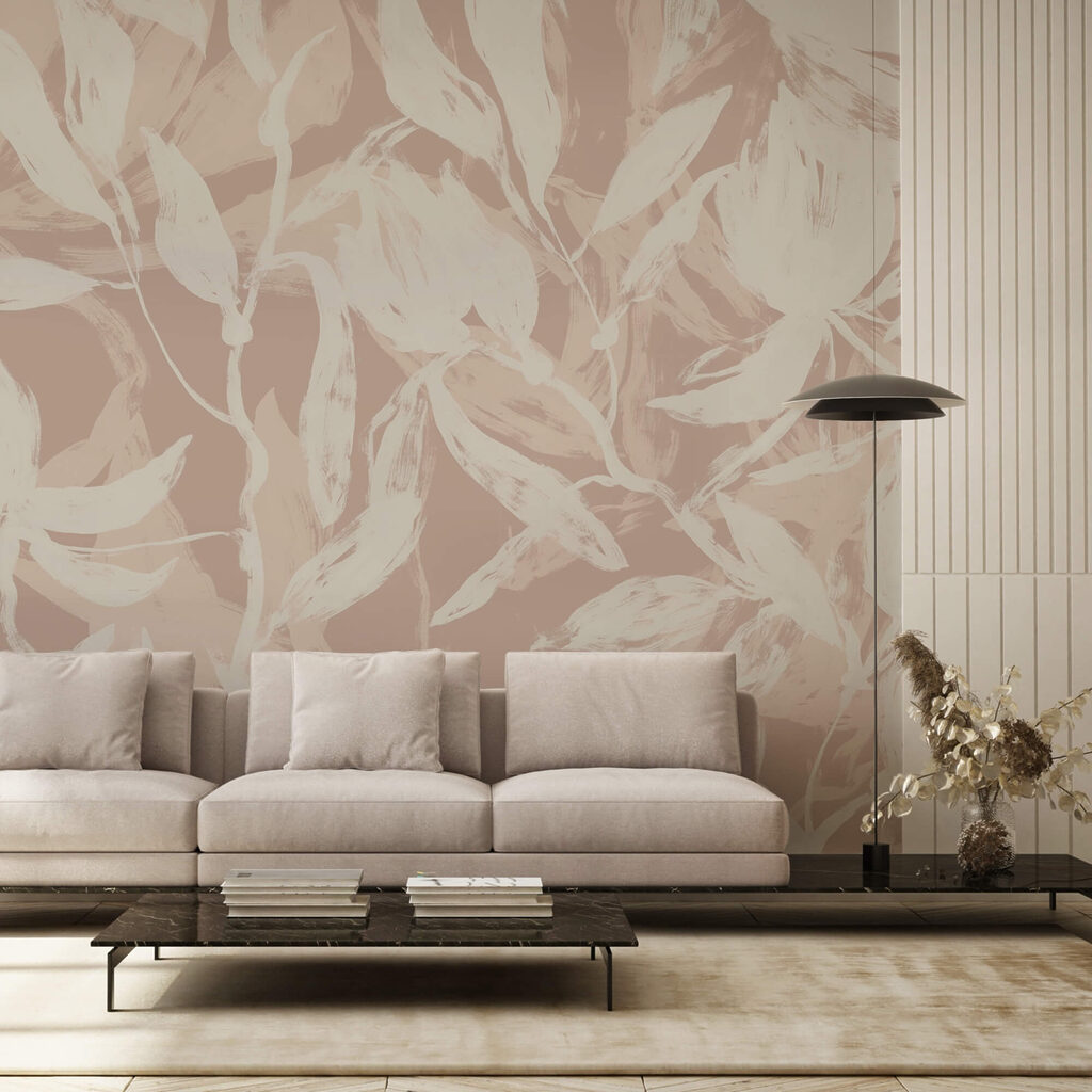 Finom levelek puha háttér előtt