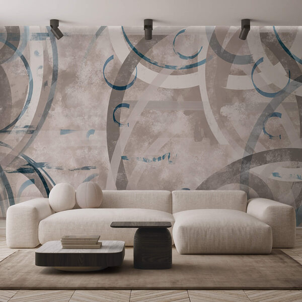 Szürke és kék örvények és körök