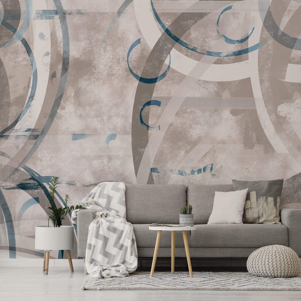 Szürke és kék örvények és körök