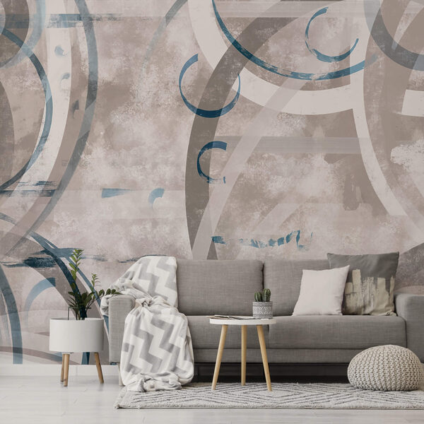 Szürke és kék örvények és körök