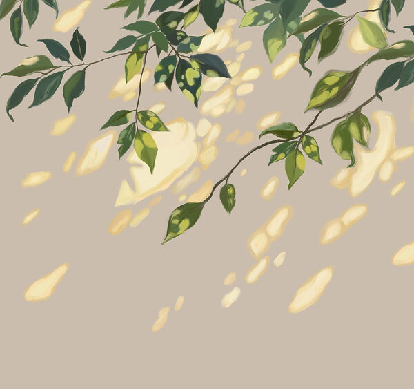 Branch with leaves on it